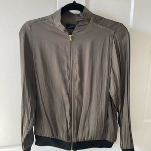 Zara Satin Silky Bomber-style Jacket, Small